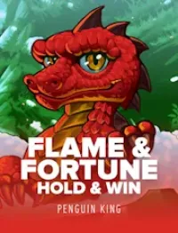 flame and fortune hold and win - logo